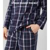 imageDAVID ARCHY Mens Pajama Set Woven Cotton Pjs Plaid Lounge Set ButtonUp Sleepwear Lightweight ampamp Breathable LoungewearMulticolor Large Plaid