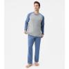 imageDAVID ARCHY Mens Pajamas Set  Soft Pj Sets for Men Long Sleeve Pajamas Men Cotton Mens Pjs Sets Loungewear with PocketsBlue