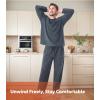 imageDAVID ARCHY Mens Pajamas Set Ultra Soft Fleece Sleepwear with Roomy Pockets Cozy Winter Loungewear for Cold WeatherDark Gray