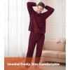 imageDAVID ARCHY Mens Pajamas Set Ultra Soft Fleece Sleepwear with Roomy Pockets Cozy Winter Loungewear for Cold WeatherWine Red