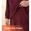 imageDAVID ARCHY Mens Pajamas Set Ultra Soft Fleece Sleepwear with Roomy Pockets Cozy Winter Loungewear for Cold WeatherWine Red