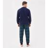 imageDAVID ARCHY Mens Pajamas Set UltraSoft Fleece Pajamas Warm Sleepwear Long Sleeve Lounge Set with PocketsNavy Blue  Christmas Pattern