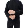 imageDAVID ARCHY Pajamas for Men Warm Pajamas Set Soft Cotton Men Sleepwear Winter Long Sleeve Top ampamp Bottoms PJsBlack