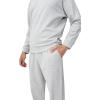 imageDAVID ARCHY Pajamas for Men Warm Pajamas Set Soft Cotton Men Sleepwear Winter Long Sleeve Top ampamp Bottoms PJsGrey