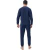 imageDAVID ARCHY Pajamas for Men Warm Pajamas Set Soft Cotton Men Sleepwear Winter Long Sleeve Top ampamp Bottoms PJsNavy Bule