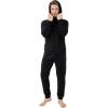imageDAVID ARCHY Mens Fleece Hooded Pajama Set Soft Long Sleeve Loungewear Comfortable Sweatshirts ampamp Pajama Pants PJ Sets for menBlackwith Cotton