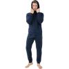 imageDAVID ARCHY Mens Fleece Hooded Pajama Set Soft Long Sleeve Loungewear Comfortable Sweatshirts ampamp Pajama Pants PJ Sets for menNavy Blue