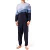 imageDAVID ARCHY Mens Pajamas Set UltraSoft Fleece Pajamas Warm Sleepwear Long Sleeve Lounge Set with PocketsNavy BlueGradientripple