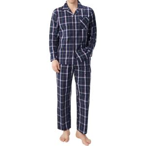 imageDAVID ARCHY Mens Pajama Set Woven Cotton Pjs Plaid Lounge Set ButtonUp Sleepwear Lightweight ampamp Breathable LoungewearMulticolor Large Plaid