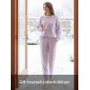 imageDAVID ARCHY Fleece Pajamas for Women Warm Fuzzy Winter Cozy Soft Comfy Long Sleeve 2 Peices Pj Sets Sleepwear LoungewearRoundlavender Purple