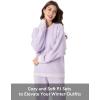 imageDAVID ARCHY Fleece Pajamas for Women Warm Fuzzy Winter Cozy Soft Comfy Long Sleeve 2 Peices Pj Sets Sleepwear LoungewearRoundlavender Purple