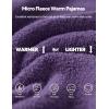 imageDAVID ARCHY Fleece Pajamas for Women Warm Fuzzy Winter Cozy Soft Comfy Long Sleeve 2 Peices Pj Sets Sleepwear LoungewearRoundpurple