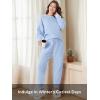 imageDAVID ARCHY Fleece Pajamas for Women Warm Fuzzy Winter Cozy Soft Comfy Long Sleeve 2 Peices Pj Sets Sleepwear LoungewearRoundsky Blue