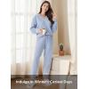 imageDAVID ARCHY Fleece Pajamas for Women Warm Fuzzy Winter Cozy Soft Comfy Long Sleeve 2 Peices Pj Sets Sleepwear LoungewearVblue Blizzard