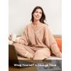 imageDAVID ARCHY Fleece Pajamas for Women Warm Fuzzy Winter Cozy Soft Comfy Long Sleeve 2 Peices Pj Sets Sleepwear LoungewearVlight Brown