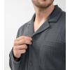 imageDAVID ARCHY Mens Pajamas Set Soft Cotton Notched Collar Pajamas for Men Long Sleeve Mens Sleepwear with Pockets ampamp Front FlyDark Grey  Waffle Polyester Fabric No Fly
