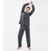 imageDAVID ARCHY Mens Pajamas Set Soft Cotton Notched Collar Pajamas for Men Long Sleeve Mens Sleepwear with Pockets ampamp Front FlyDark Grey  Waffle Polyester Fabric No Fly
