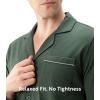 imageDAVID ARCHY Mens Pajamas Set Soft Cotton Notched Collar Pajamas for Men Long Sleeve Mens Sleepwear with Pockets ampamp Front FlyOlive Green