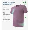 imageDAVID ARCHY Mens Undershirt Bamboo Rayon MoistureWicking Crewneck TShirts Stretch Tees for Men 3 or 5 PackD5  Crewneck  Heather Balsam GreenHeather Potent PurpleHeather Dark Gray