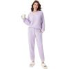imageDAVID ARCHY Fleece Pajamas for Women Warm Fuzzy Winter Cozy Soft Comfy Long Sleeve 2 Peices Pj Sets Sleepwear LoungewearRoundlavender Purple