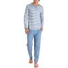 imageDAVID ARCHY Mens Pajamas Set Soft Cotton Long Sleeve Sleepwear Comfy Loungewear Pjs with PocketsHeather Navy Blue