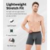 imageDAVID ARCHY Mens Boxer Briefs Rayon Made From Bamboo Breathable Soft Underwear Support Pouch Underwear for Men 4 PackDark Gray