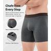 imageDAVID ARCHY Mens Boxer Briefs Rayon Made From Bamboo Breathable Soft Underwear Support Pouch Underwear for Men 4 PackDark Gray