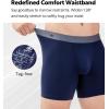 imageDAVID ARCHY Mens Boxer Briefs Rayon Made From Bamboo Breathable Soft Underwear Support Pouch Underwear for Men 4 PackDark GrayDark BlueOlive GreenBlack