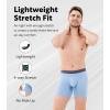 imageDAVID ARCHY Mens Boxer Briefs Rayon Made From Bamboo Breathable Soft Underwear Support Pouch Underwear for Men 4 PackDark GreenPurpleDark PurpleLight Blue