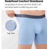 imageDAVID ARCHY Mens Boxer Briefs Rayon Made From Bamboo Breathable Soft Underwear Support Pouch Underwear for Men 4 PackDark GreenPurpleDark PurpleLight Blue