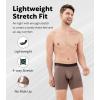 imageDAVID ARCHY Mens Boxer Briefs Rayon Made From Bamboo Breathable Soft Underwear Support Pouch Underwear for Men 4 PackGray PurpleBrownGreenLight Blue