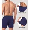 imageDAVID ARCHY Combed Cotton Boxers for Men Soft Underwear Mens Boxers Knit Boxer Shorts for Men PackA3  Deep BlueGray BlueGray