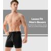 imageDAVID ARCHY Mens Boxer Shorts Bamboo Rayon Breathable ampamp Cool Boxer for Men Loose Fit Mens Underwear with Fly 3 or 5 PackBlack