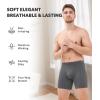 imageDAVID ARCHY Mens Breathable Underwear Soft Comfortable MoistureWicking with Fly Underwear Boxer Briefs for Men 3 PackHeather Navy BlueDeep Purple GrayHeather Dark Gray