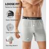 imageDAVID ARCHY Mens Underwear Boxer Shorts Rayon Made From Bamboo Breathable Boxers for Men with Soft Stretch Waistband 4 PackBlackDark BlueDark GrayHeather Light Gray