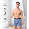 imageDAVID ARCHY Mens Underwear Breathable Rayon Made from Bamboo Boxer Briefs for Men 4 Pack with FlyGrey BlueDeep BlueBlackDeep Grey