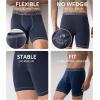 imageDAVID ARCHY Mens Underwear Cotton Boxer Briefs with Pouch Ultra Moisture Wicking Breathable Soft with Horizontal Fly 3 PackBlackDark GrayMoonlight Blue