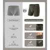 imageDAVID ARCHY Mens Underwear Silky Soft Second Skin Modal Boxer Briefs Waistfree Seamless Waistband Underwear for Men Pack of 4BlackDark GrayGray BlueOlive Green