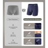 imageDAVID ARCHY Mens Underwear Silky Soft Second Skin Modal Boxer Briefs Waistfree Seamless Waistband Underwear for Men Pack of 4BlackNavy BlueDark GrayWine Red