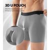 imageDAVID ARCHY Ultra Soft Modal Boxer Briefs with Supportive Pouch4Way Stretch ampamp Breathable Underwear For MenBlackDeep Grape Purple Grey BlueGrey