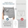 imageDAVID ARCHY Ultra Soft Modal Underwear Mens Boxer Shorts Loose Breathable Boxers for Men PackDark BlueGray BlueMedium Gray