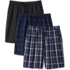imageDAVID ARCHY Mens Pajama Pants Soft Cotton Plaid Sleepwear Comfy Lounge Woven Pajamas Bottoms PJ Pant for Men 3 packA  Charcoal BlackNavy WhiteDeep Navy