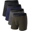 imageDAVID ARCHY Ultra Soft Modal Boxer Briefs with Supportive Pouch4Way Stretch ampamp Breathable Underwear For MenBlackDark BlueDark GreyOlive Green