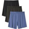 imageDAVID ARCHY Ultra Soft Modal Underwear Mens Boxer Shorts Loose Breathable Boxers for Men PackBlackOlive GreenGray Blue