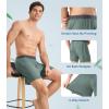 imageDAVID ARCHY Mens Underwear Bamboo Rayon Boxers for Men Breathable and Cool Mens Boxer Shorts with Button Fly 3 or 5 PackA7  BlackDark GreenOlive Green