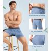 imageDAVID ARCHY Mens Underwear Bamboo Rayon Boxers for Men Breathable and Cool Mens Boxer Shorts with Button Fly 3 or 5 PackB3  BlackNavy BlueFri BlueGray BlueMedium Gray