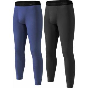 imageDAVID ARCHY Mens Soft Fleece Lined Thermal Set RayonAcrylic Blend Fiber Bottoms Warm Base Layers Pants in 1 Set or 2 PackT