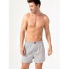 imageDAVID ARCHY 100 Cotton Woven Boxers Shorts with Button Fly Soft Underwear for Men 24 PackWhite Stripe2White Grid