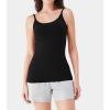imageDAVID ARCHY Camisole Tops for Women Bamboo Rayon Soft Breathable Womens Undershirts 3 Pack Layering Lounge SleepwearBlack