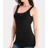 imageDAVID ARCHY Camisole Tops for Women Bamboo Rayon Soft Breathable Womens Undershirts 3 Pack Layering Lounge SleepwearBlack